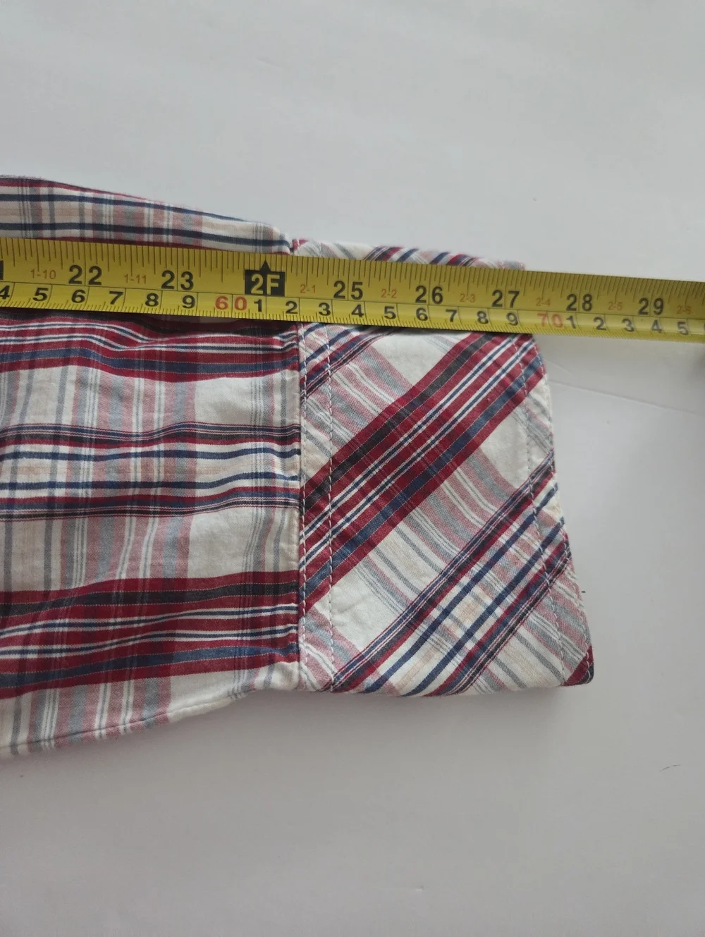 True Religion Red and White Plaid Button-Down Mens Sz.3XL Shirt